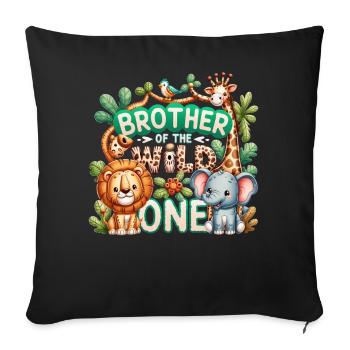 Brother of the Wild One - Sofa pillowcase 17,3'' x 17,3'' (45 x 45 cm) - black - Front