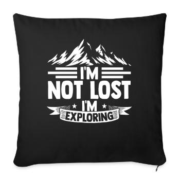 Randonnée sur sentier de montagne Randonnée en plein air Braconnage - Housse de coussin décorative 45 x 45 cm - noir - Devant