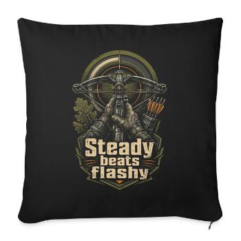 Armbrust Armbrustschütze Steady Beats Flashy - Sofakissenbezug 45 x 45 cm - Schwarz - Vorne