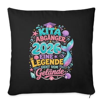 Kita Abgängerin 2026 Meerjungfrauenlegende - Sofakissenbezug 45 x 45 cm - Schwarz - Vorne