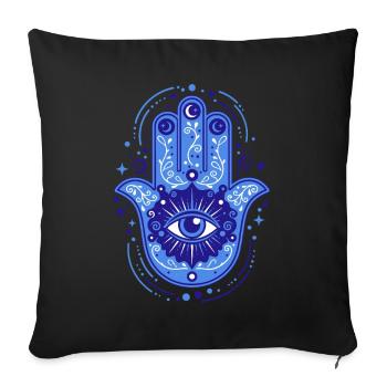 Spirituality Meditation Sacred Geometry Symbol - Sofa pillowcase 17,3'' x 17,3'' (45 x 45 cm) - black - Front