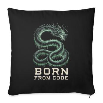 Programmers – Coding Developers & Computer Scientists - Sofa pillowcase 17,3'' x 17,3'' (45 x 45 cm) - black - Front