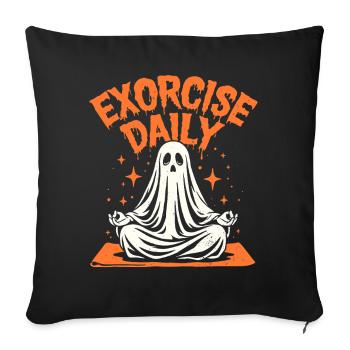 Halloween, Yoga, Meditation, Spirit - Sofa pillowcase 17,3'' x 17,3'' (45 x 45 cm) - black - Front