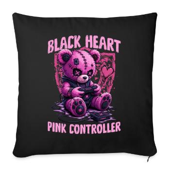 Pastel Goth Soft Goth Gaming Gamer - Housse de coussin décorative 45 x 45 cm - noir - Devant