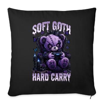 Pastel Goth Soft Goth Gaming Gamer - Housse de coussin décorative 45 x 45 cm - noir - Devant