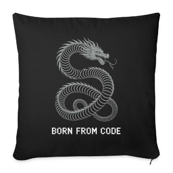 Programmers – Coding Developers & Computer Scientists - Sofa pillowcase 17,3'' x 17,3'' (45 x 45 cm) - black - Front