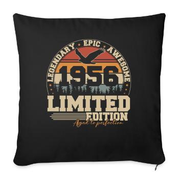 1956 Jahrgang Vintage Geburtstag Geschenk - Sofakissenbezug 45 x 45 cm - Schwarz - Vorne