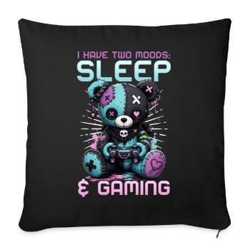 Pastel Goth Soft Goth Gaming Gamer - Housse de coussin décorative 45 x 45 cm - noir - Devant