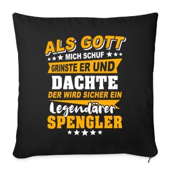 Spengler Sprüche - Sofakissenbezug 45 x 45 cm - Schwarz - Vorne