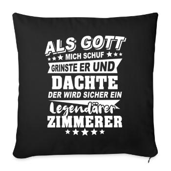 Zimmerer - Sofakissenbezug 45 x 45 cm - Schwarz - Vorne