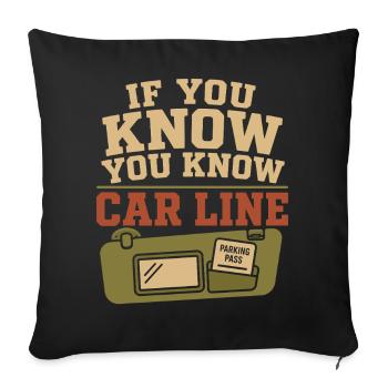 Car Line Survival Fashion School Pickup Line Gift - Sofa pillowcase 17,3'' x 17,3'' (45 x 45 cm) - black - Front