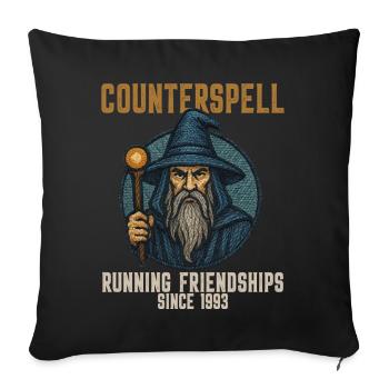 Counterspell Running Friendships Since 1993 - Sofa pillowcase 17,3'' x 17,3'' (45 x 45 cm) - black - Front