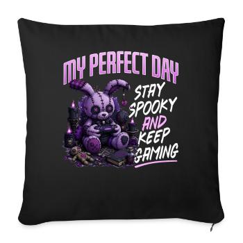 Pastel Goth Soft Goth Gaming Gamer - Housse de coussin décorative 45 x 45 cm - noir - Devant