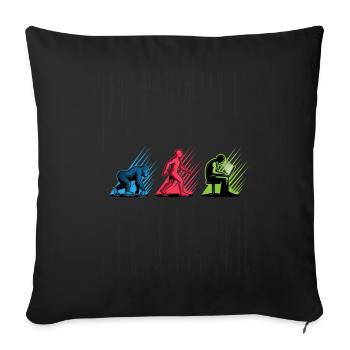 Programmers – Coding Developers & Computer Scientists - Sofa pillowcase 17,3'' x 17,3'' (45 x 45 cm) - black - Front