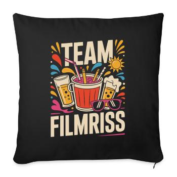 Mallorca Team Filmriss Party JGA Partycrew Malle - Sofakissenbezug 45 x 45 cm - Schwarz - Vorne