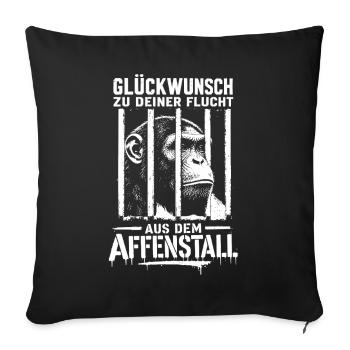 Schade das du gehst wir vermissen dich Jobwechsel - Sofakissenbezug 45 x 45 cm - Schwarz - Vorne