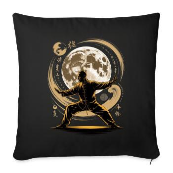 Tai Chi Zen Meditation – Chi Qigong Training - Sofakissenbezug 45 x 45 cm - Schwarz - Vorne