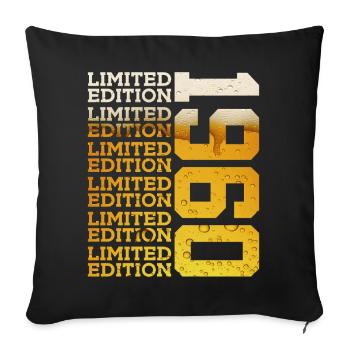 LIMITED EDITION 1960 BEER 66TH BIRTHDAY - Sofa pillowcase 17,3'' x 17,3'' (45 x 45 cm) - black - Front