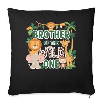 Frère du Sauvage - Housse de coussin décorative 45 x 45 cm - noir - Devant