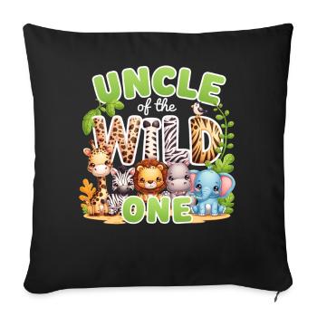 Oncle du Sauvage - Housse de coussin décorative 45 x 45 cm - noir - Devant