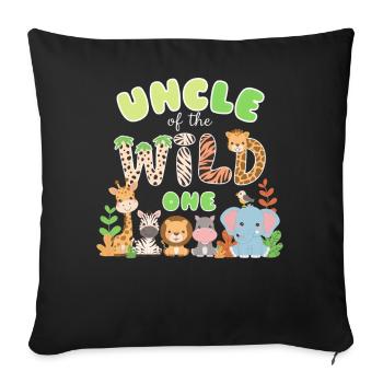 Uncle of the Wild One - Sofa pillowcase 17,3'' x 17,3'' (45 x 45 cm) - black - Front