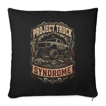 Rolling Coal Project Truck Syndrome - Sofa pillowcase 17,3'' x 17,3'' (45 x 45 cm) - black - Front