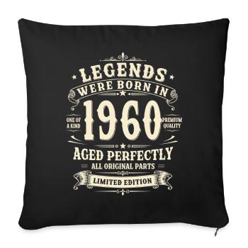 66th Birthday Gift 1960's Man Vintage Retro - Sofa pillowcase 17,3'' x 17,3'' (45 x 45 cm) - black - Front