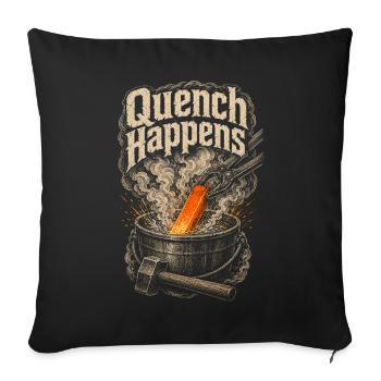Blacksmith Blacksmith Farrier Quench Happens - Sofa pillowcase 17,3'' x 17,3'' (45 x 45 cm) - black - Front
