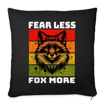 Fox Red Fox Fox - Sofa pillowcase 17,3'' x 17,3'' (45 x 45 cm) - black - Front