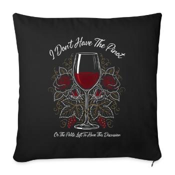 Wine Glass Bloom Design - Sofa pillowcase 17,3'' x 17,3'' (45 x 45 cm) - black - Front