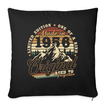 1956 Vintage Vintage Birthday Gift Retro - Sofa pillowcase 17,3'' x 17,3'' (45 x 45 cm) - black - Front