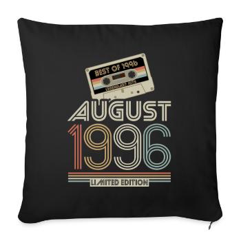 Cassette | Best of August 1996 | Limited Edition - Sofa pillowcase 17,3'' x 17,3'' (45 x 45 cm) - black - Front