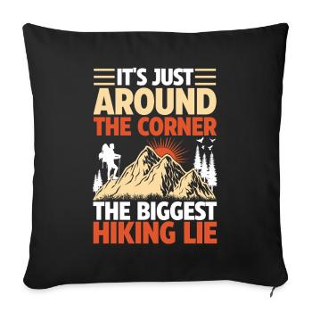 Hiking Mountain Trail Backpacking Outdoors Poaching - Sofa pillowcase 17,3'' x 17,3'' (45 x 45 cm) - black - Front