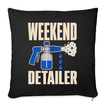 Garage Detailer Car Detailing Car Detailer - Sofa pillowcase 17,3'' x 17,3'' (45 x 45 cm) - black - Front