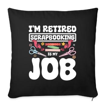 Scrapbooking retraité - Housse de coussin décorative 45 x 45 cm - noir - Devant