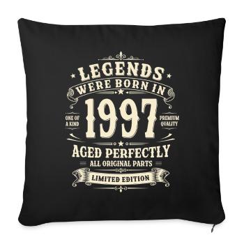 29th Birthday Gift 1997 Man Vintage Retro - Sofa pillowcase 17,3'' x 17,3'' (45 x 45 cm) - black - Front