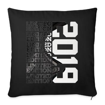 7 ANS ÉDITION LIMITÉE 2019 7E ANNIVERSAIRE - Housse de coussin décorative 45 x 45 cm - noir - Devant