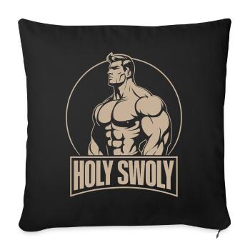 Motivation Fitness Bodybuilder Cadeau Holy Swoly Gym - Housse de coussin décorative 45 x 45 cm - noir - Devant