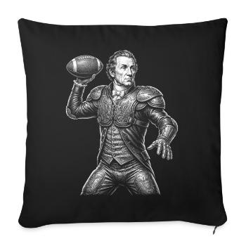 James Monroe Football américain - Housse de coussin décorative 45 x 45 cm - noir - Devant