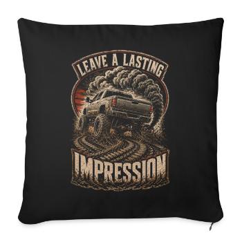 Rolling Coal Leave A Lasting Impression - Sofa pillowcase 17,3'' x 17,3'' (45 x 45 cm) - black - Front