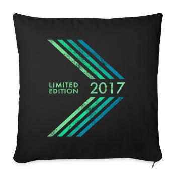 2017 Limited Edition Birthday Boys and Girls - Sofa pillowcase 17,3'' x 17,3'' (45 x 45 cm) - black - Front