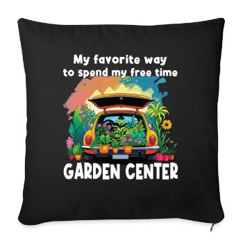 Funny gardening fun mothers - Sofa pillowcase 17,3'' x 17,3'' (45 x 45 cm) - black - Front