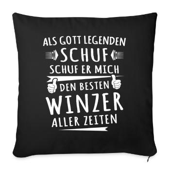 Winzer - Sofakissenbezug 45 x 45 cm - Schwarz - Vorne