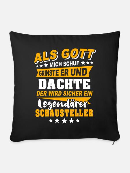 Schausteller Sprüche - Sofakissenbezug 45 x 45 cm - Schwarz