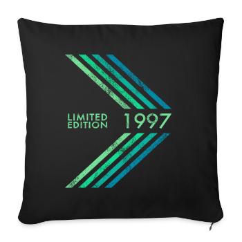 1997 Limited Edition Birthday Man Woman Sport - Sofa pillowcase 17,3'' x 17,3'' (45 x 45 cm) - black - Front