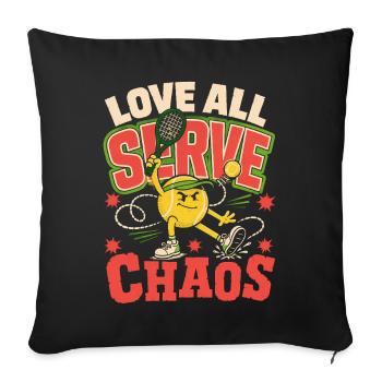 Club de tennis Tenniscore, uniquement sans adhésion - Housse de coussin décorative 45 x 45 cm - noir - Devant