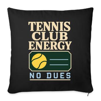 Club de tennis Tenniscore, uniquement sans adhésion - Housse de coussin décorative 45 x 45 cm - noir - Devant