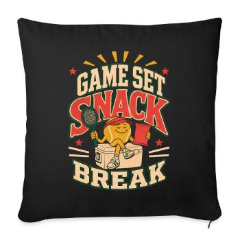 Club de tennis Tenniscore, uniquement sans adhésion - Housse de coussin décorative 45 x 45 cm - noir - Devant