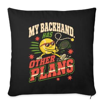 Club de tennis Tenniscore, uniquement sans adhésion - Housse de coussin décorative 45 x 45 cm - noir - Devant