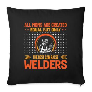 Best Mom Raise Welders Mom Gift Idea - Sofa pillowcase 17,3'' x 17,3'' (45 x 45 cm) - black - Front